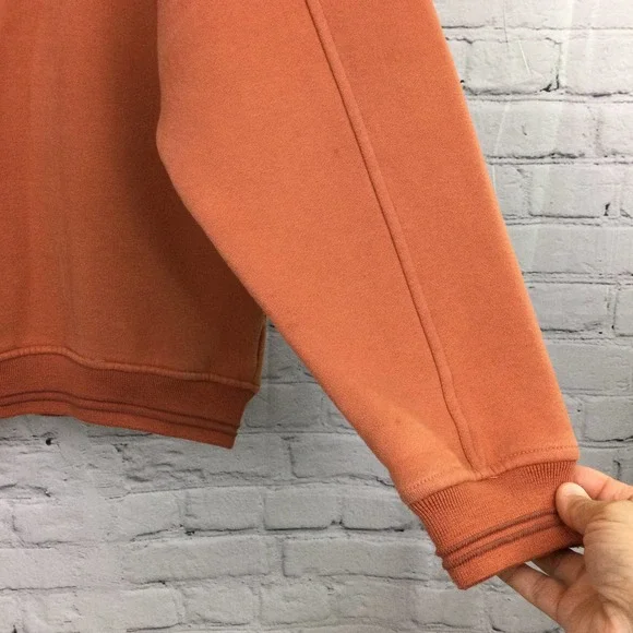 Artisans 1864 Saratoga Orange Mock Collar Long Sleeve Zippered Fleece Men's M - Picture 12 of 14